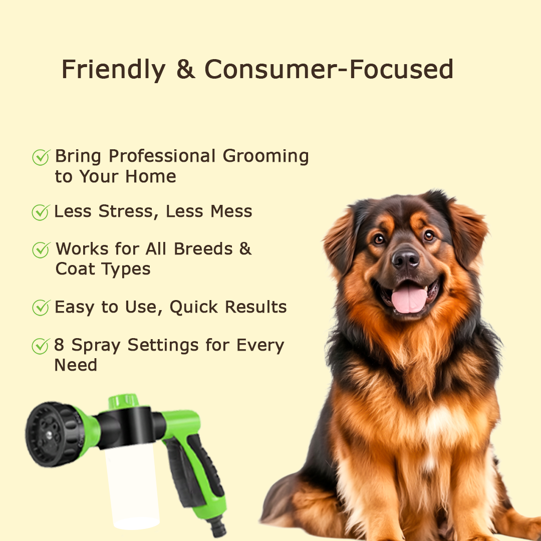 Pet Shower Spray Nozzle with Soap Dispenser