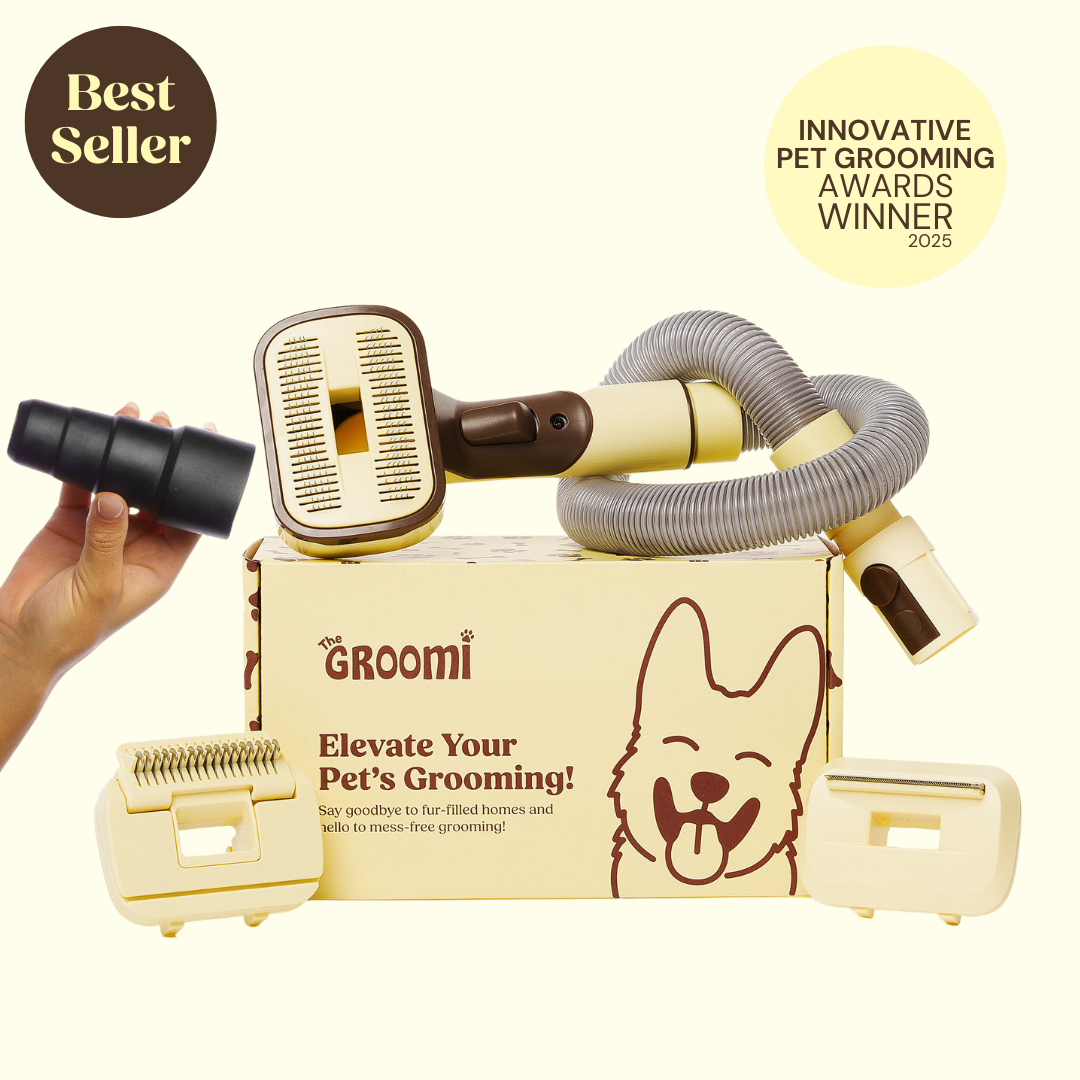 GROOMI™ 3-In-1 Vacuum Pet Brush