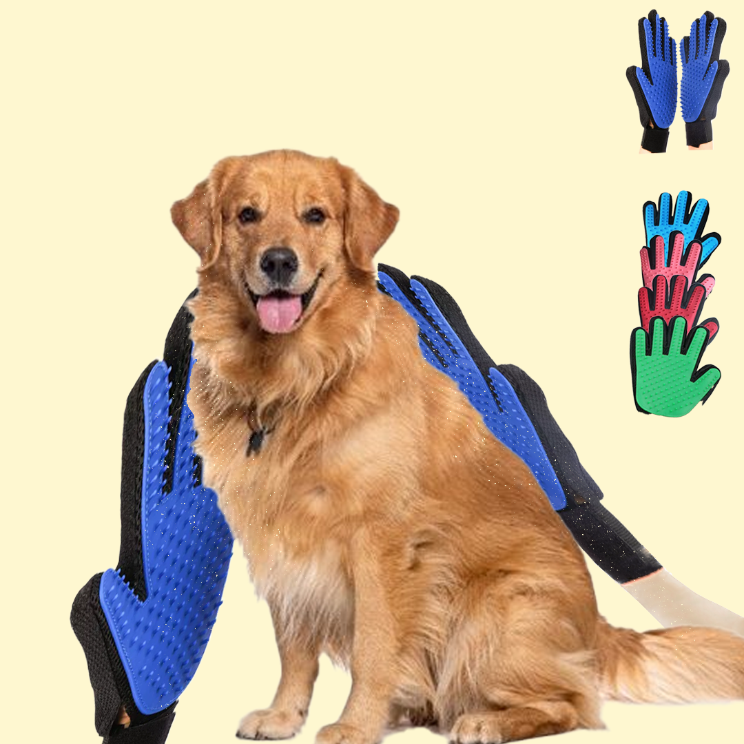 Pet Grooming Glove – Gentle Hair Remover & Massage Brush