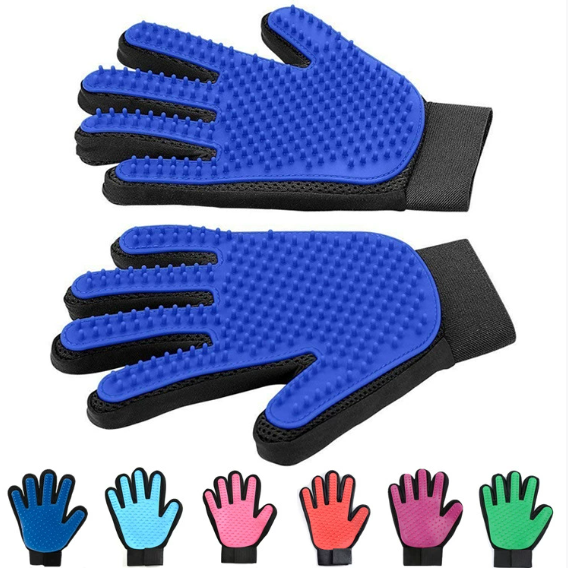 Pet Grooming Glove – Gentle Hair Remover & Massage Brush