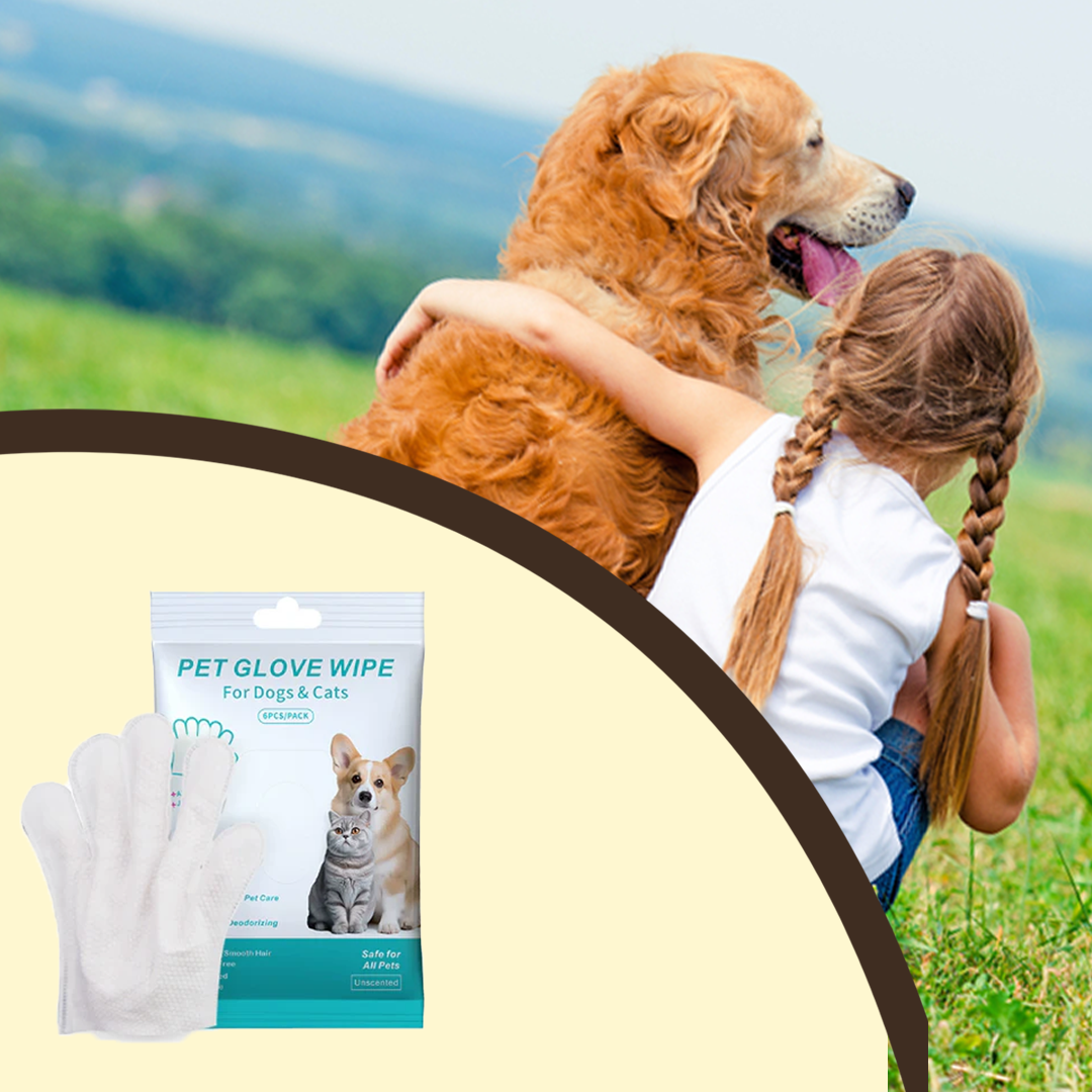 Pet Glove Wipes for Dogs & Cats